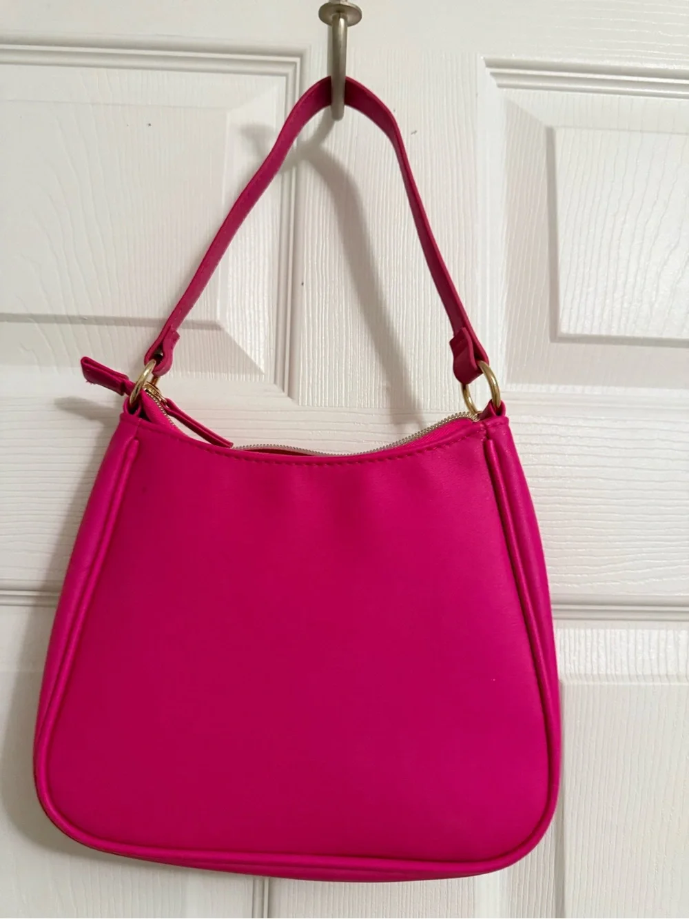 Juicy Couture Neon Pink Shoulder Bag with Gold Chain